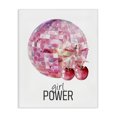 Kim Allen Design Stupell Industries Contemporary Girl Power Disco Cherries Canvas Art ...