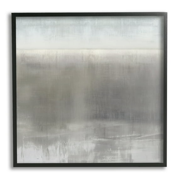 Stupell Industries Contemporary Gray Fog Abstract Painting Black Framed Art Print Wall Art, 17 x 17
