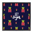 thumbnail image 1 of Stupell Industries Contemporary Hey Sugar Candy Bear Black Floating Frame Canvas Art, 25 x 25, by Amelia Noyes, 1 of 8