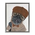 thumbnail image 1 of Stupell Industries Contemporary Hipster Pug Portrait Gray Floating Frame Canvas Art, 17 x 21, by Melissa Symons, 1 of 8
