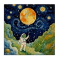 thumbnail image 1 of Stupell Industries Contemporary Impressionist Astronaut in Space Canvas Art, 17 x 17, by Angie Hawke, 1 of 8
