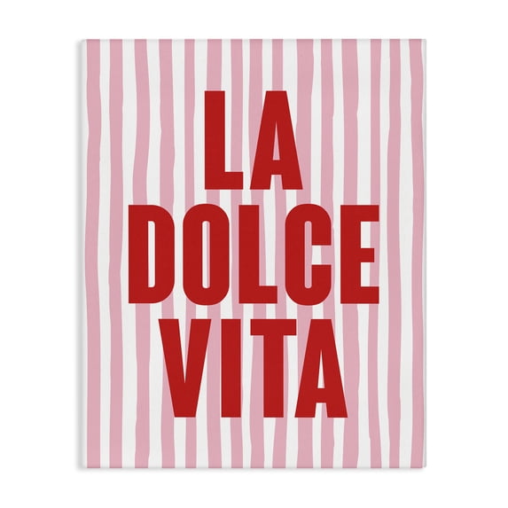 Stupell Industries Contemporary La Dolce Vita Red Canvas Art, 16 x 20, by House of Lulu