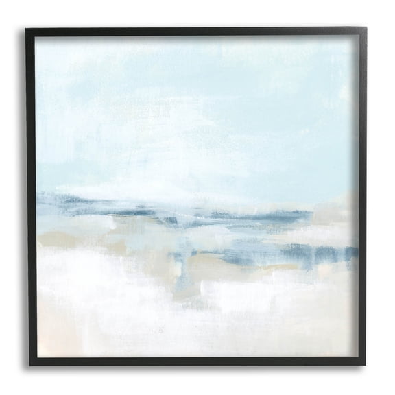 Stupell Industries Contemporary Landscape Abstract Mist Painting Black Framed Art Print Wall Art, Design by June Erica Vess