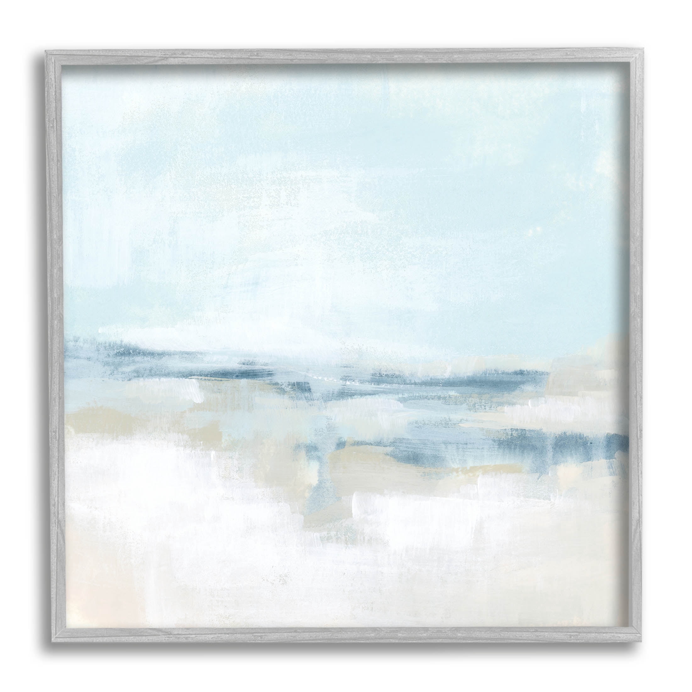 Stupell Industries Contemporary Landscape Abstract Mist Painting Gray Framed Art Print Wall Art, Design by June Erica Vess