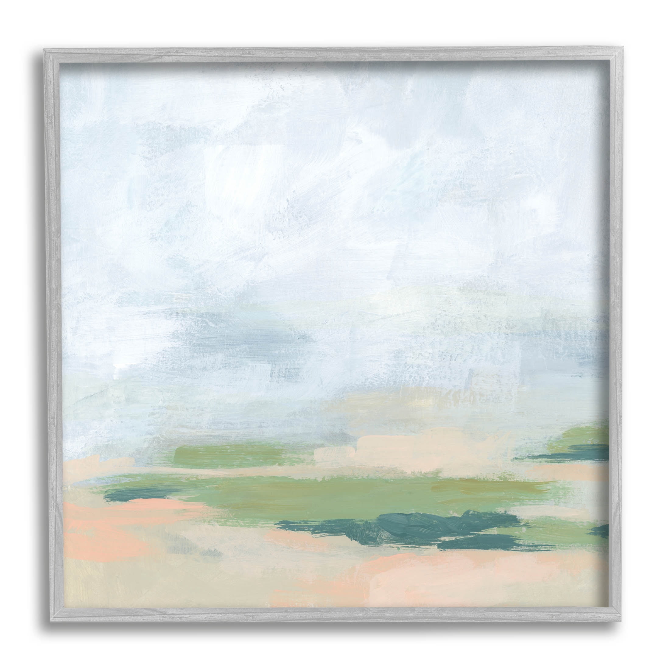 Stupell Industries Contemporary Landscape Abstract Painting Gray Framed Art Print Wall Art, Design by June Erica Vess