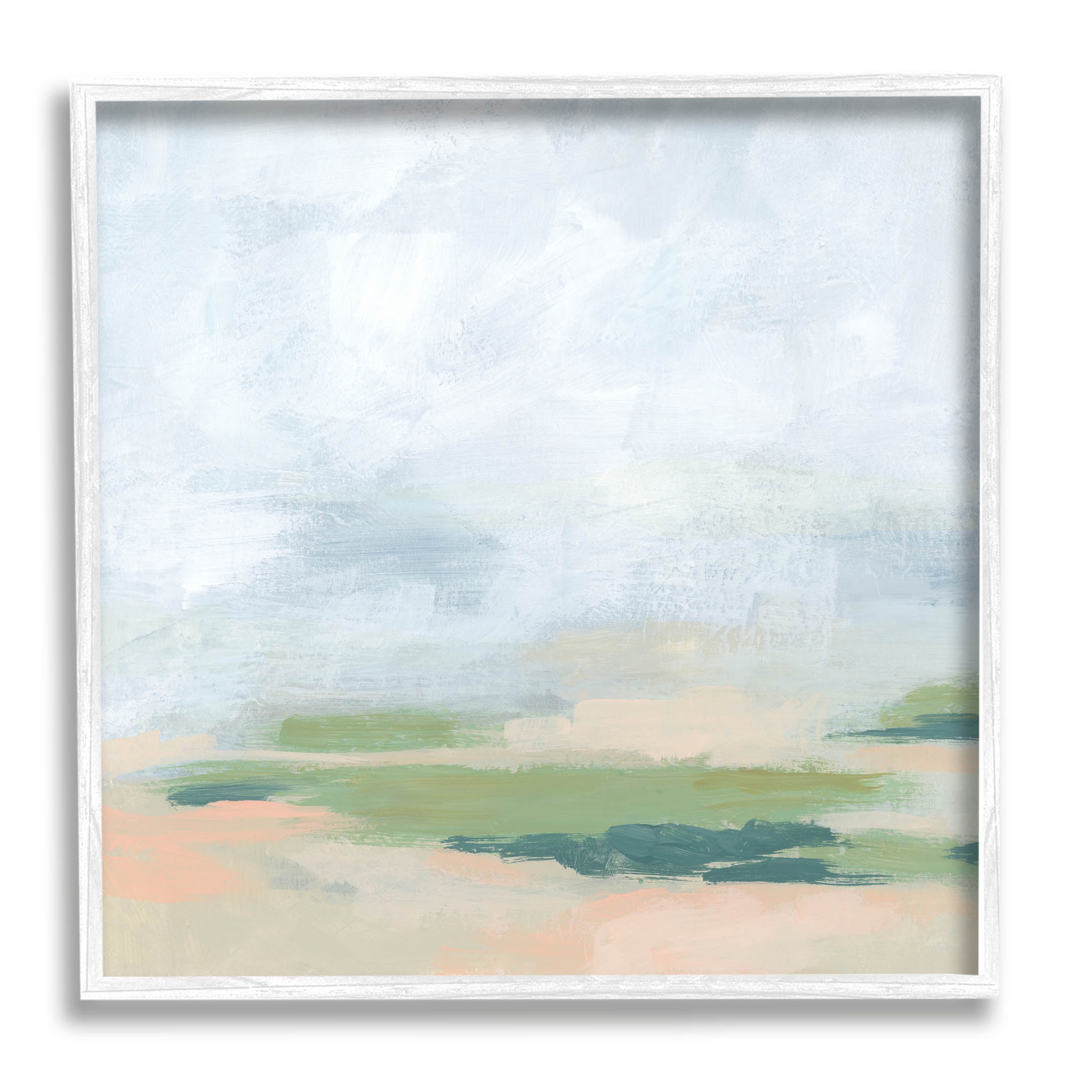 Stupell Industries Contemporary Landscape Abstract Painting White Framed Art Print Wall Art, Design by June Erica Vess