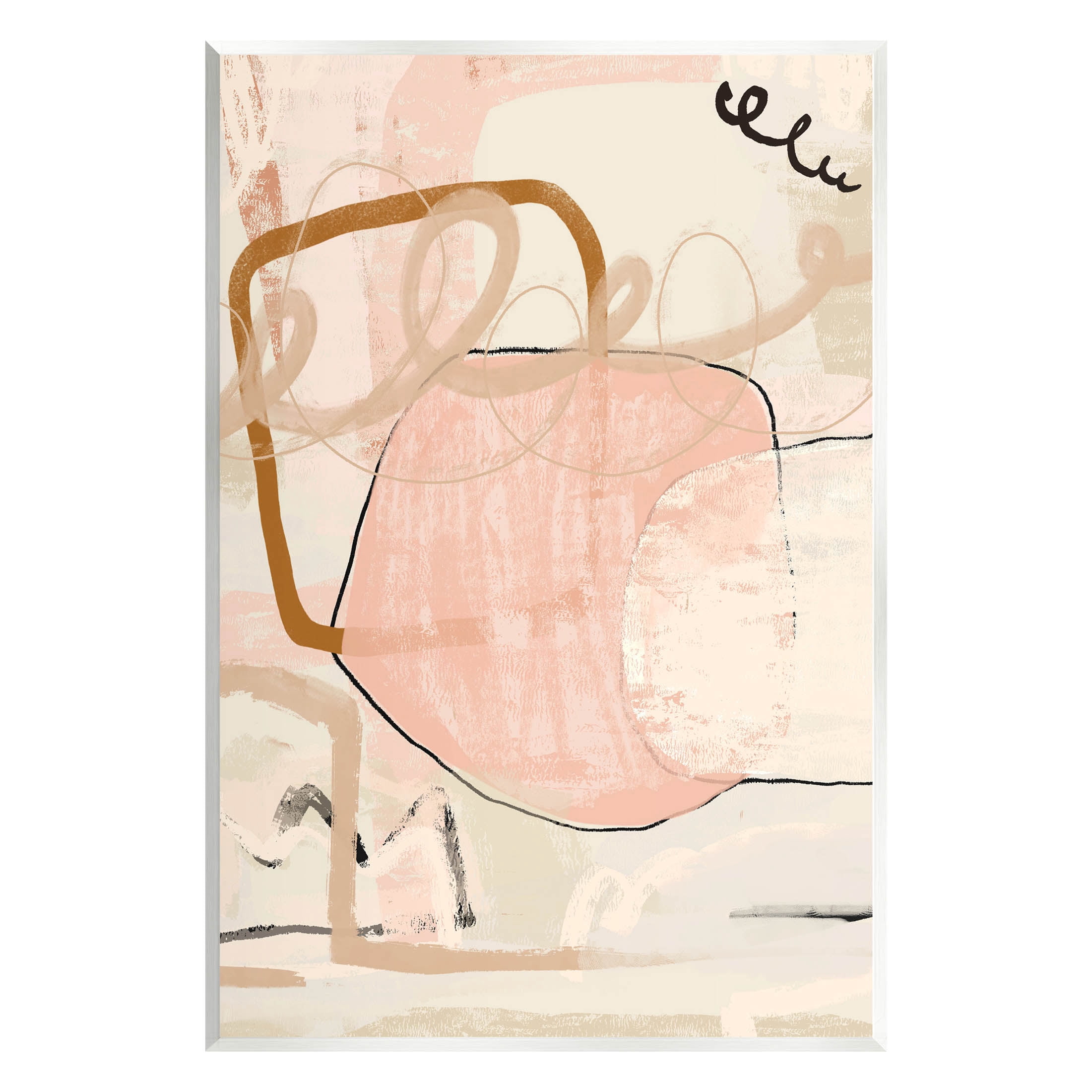 Stupell Industries Contemporary Layered Abstract Shapes Graphic Art Unframed Art Print Wall Art, Design by Kim Allen