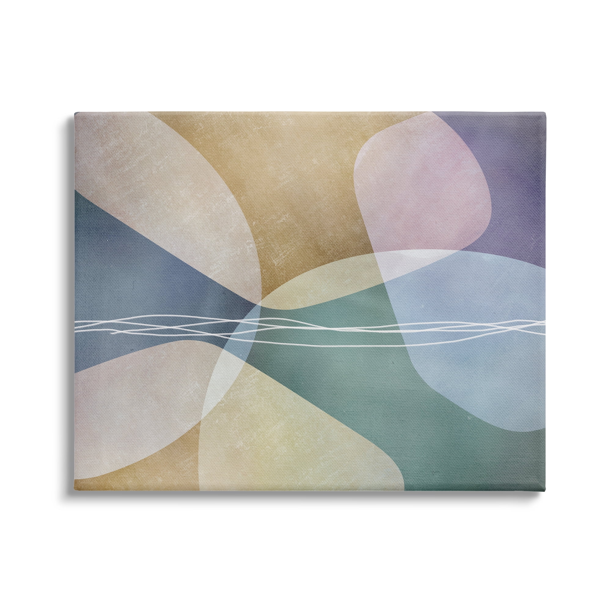 Stupell Industries Contemporary Layered Shapes Abstract Painting Gallery Wrapped Canvas Print Wall Art, 48 x 36