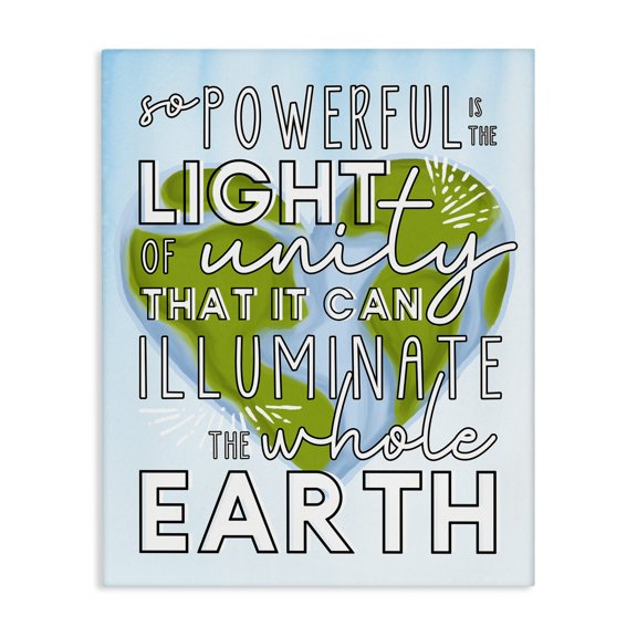 Stupell Industries Contemporary Light Of Unity Heart Shaped Earth Canvas Art, 36 x 48, by Erica Billups