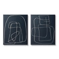 thumbnail image 1 of Stupell Industries Contemporary Line Squiggle Shapes Graphic Art Gallery Wrapped Canvas Print Wall Art, Set of 2, Design by Susan Jill, 1 of 2