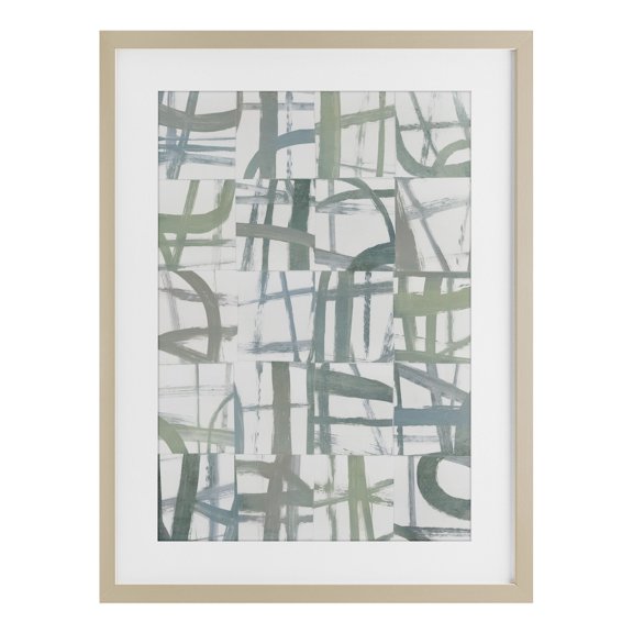 Stupell Industries Contemporary Linear Harmony Birch Framed Print Under Glass design by Hannah Dawson, 23 x 17