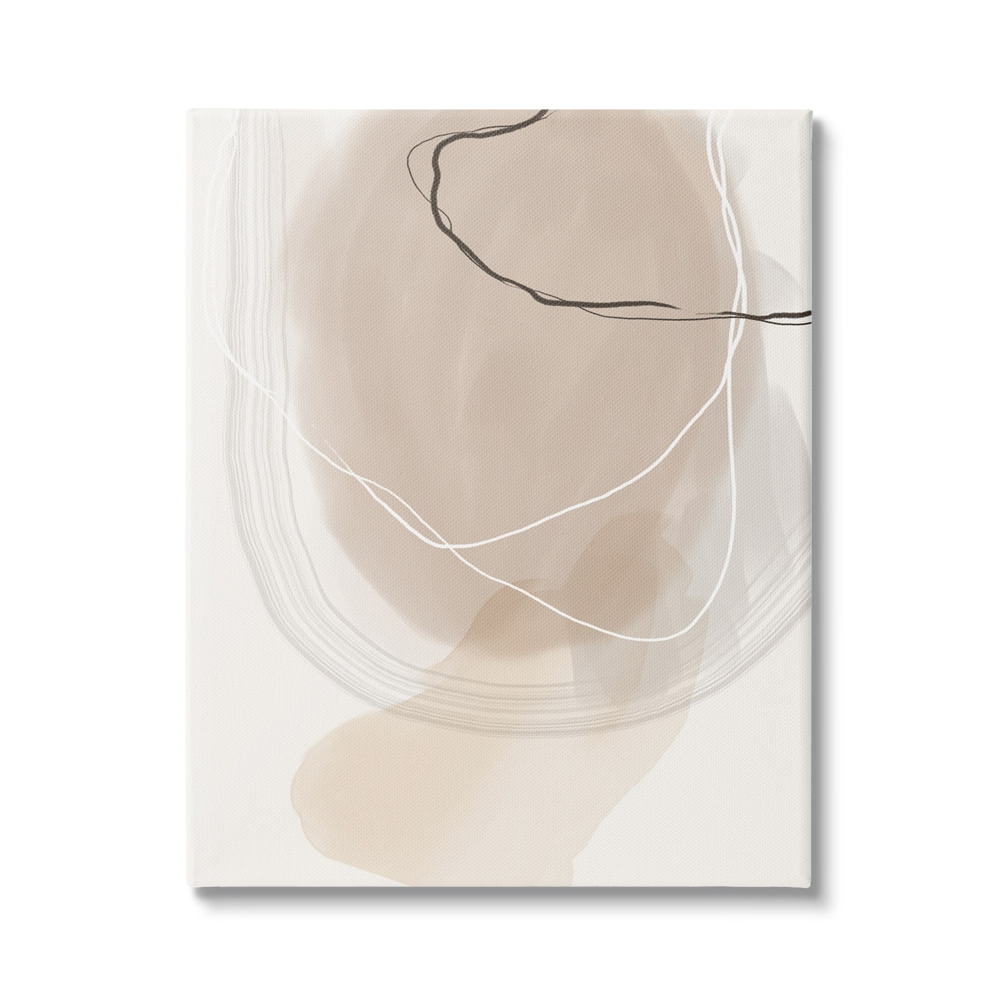 Modern Abstract Brown and Tan Canvas Wall Art, 24 x 30