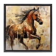 thumbnail image 1 of Stupell Industries Contemporary Modern Brown Horse Black Floating Frame Canvas Art, 18 x 18, by Irena Orlov, 1 of 7
