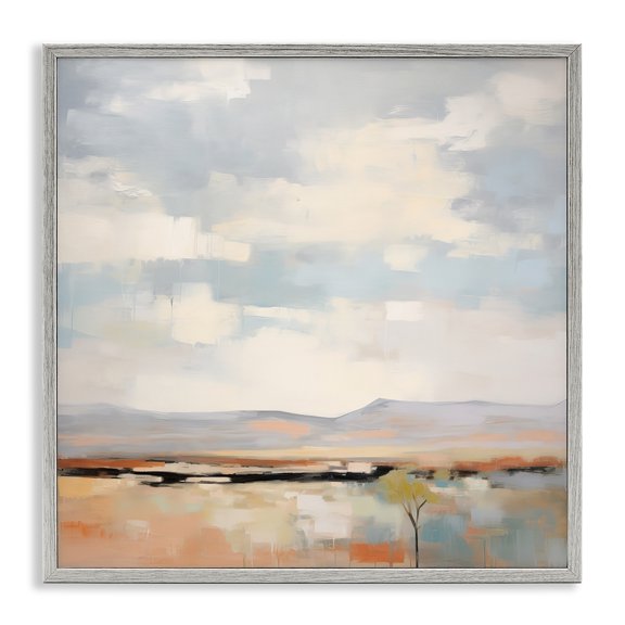 Stupell Industries Contemporary Modern Desert Gray Framed Giclee Art, 17 x 17, by Irena Orlov