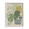 thumbnail image 1 of Stupell Industries Contemporary Monstera Plant Still Life Black Stripe Planter, 11 x 14, Design by Patricia Pinto, 1 of 5