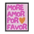 thumbnail image 1 of Stupell Industries Contemporary More Amor with Heart Black Floating Frame Canvas Art, 25 x 31, by House of Lulu, 1 of 8