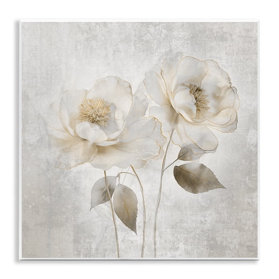 Stupell Industries Contemporary Muted Blossoms Floral Painting Unframed Art Print Wall Art, 12 x 12