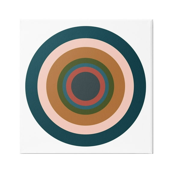 Stupell Industries Contemporary Muted Circles Abstract Painting Gallery Wrapped Canvas Art Print Wall Art, 17 x 17