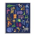 thumbnail image 1 of Stupell Industries Contemporary Navy Alphabet Animal Icons Gray Framed Giclee Art, 16 x 20, by lezleelliott, 1 of 6
