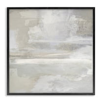 Stupell Industries Contemporary Neutrals Abstract Abstract Painting Black Framed Art Print Wall Art, 12 x 12
