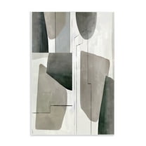 Stupell Industries Contemporary Oblong Geometrics Geometric Painting Unframed Art Print Wall Art, 10 x 15