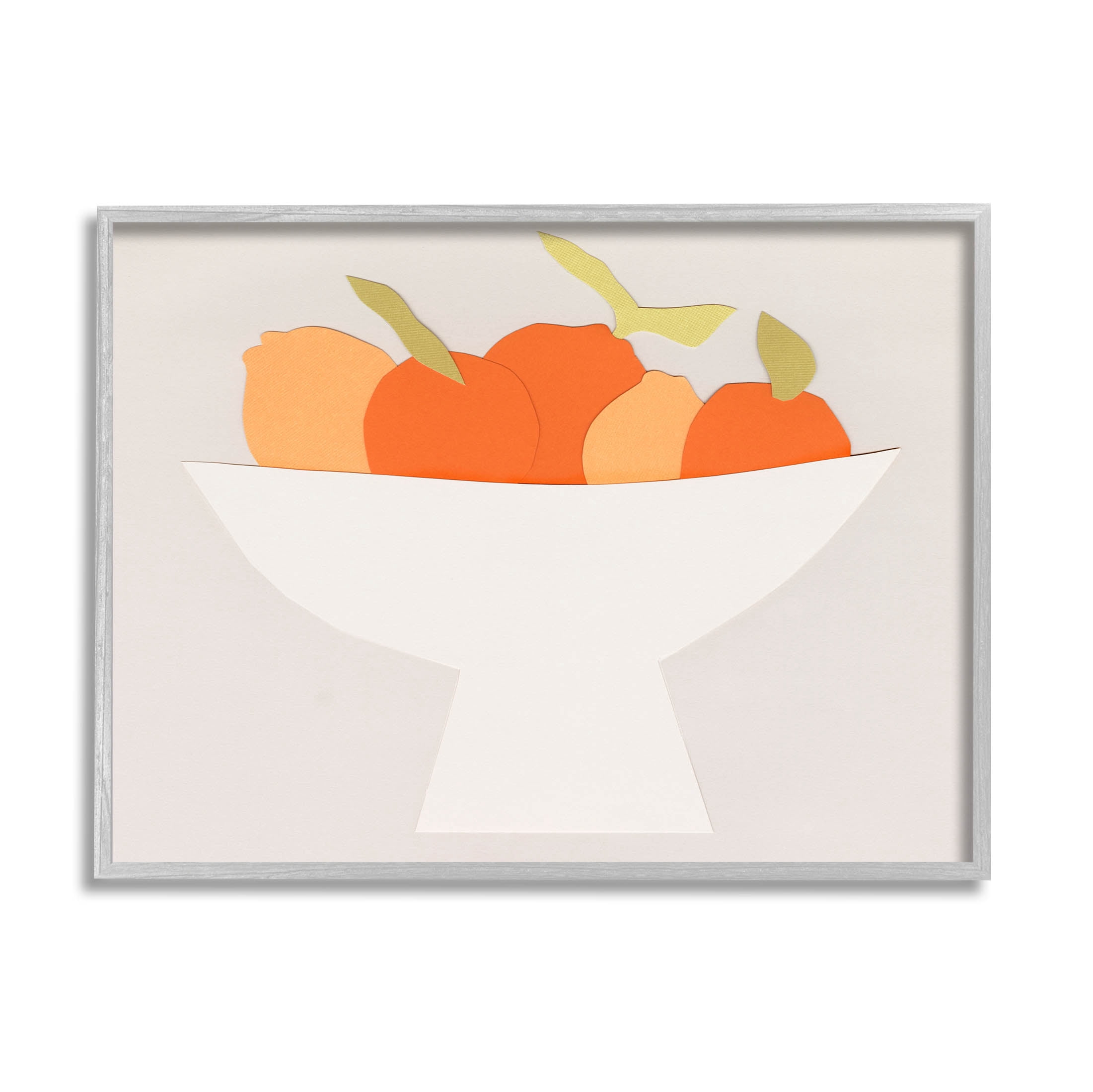 Stupell Industries Contemporary Orange Citrus Fruits Graphic Art Gray Framed Art Print Wall Art, Design by Natalie Sizemore