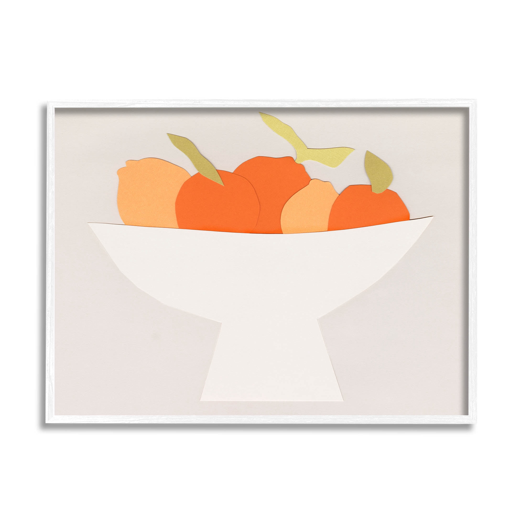 Stupell Industries Contemporary Orange Citrus Fruits Graphic Art White Framed Art Print Wall Art, Design by Natalie Sizemore