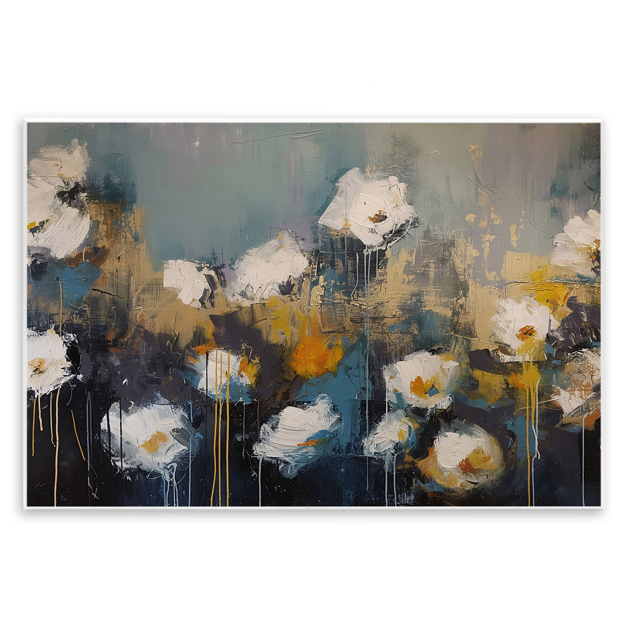Stupell Industries Contemporary Paint Drip Blossoms Wall Plaque Art, design by Jacky Ngan