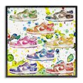 thumbnail image 1 of Stupell Industries Contemporary Paint Splatter Sneakers Black Framed Giclee Art, 12 x 12, by Ziwei Li, 1 of 7