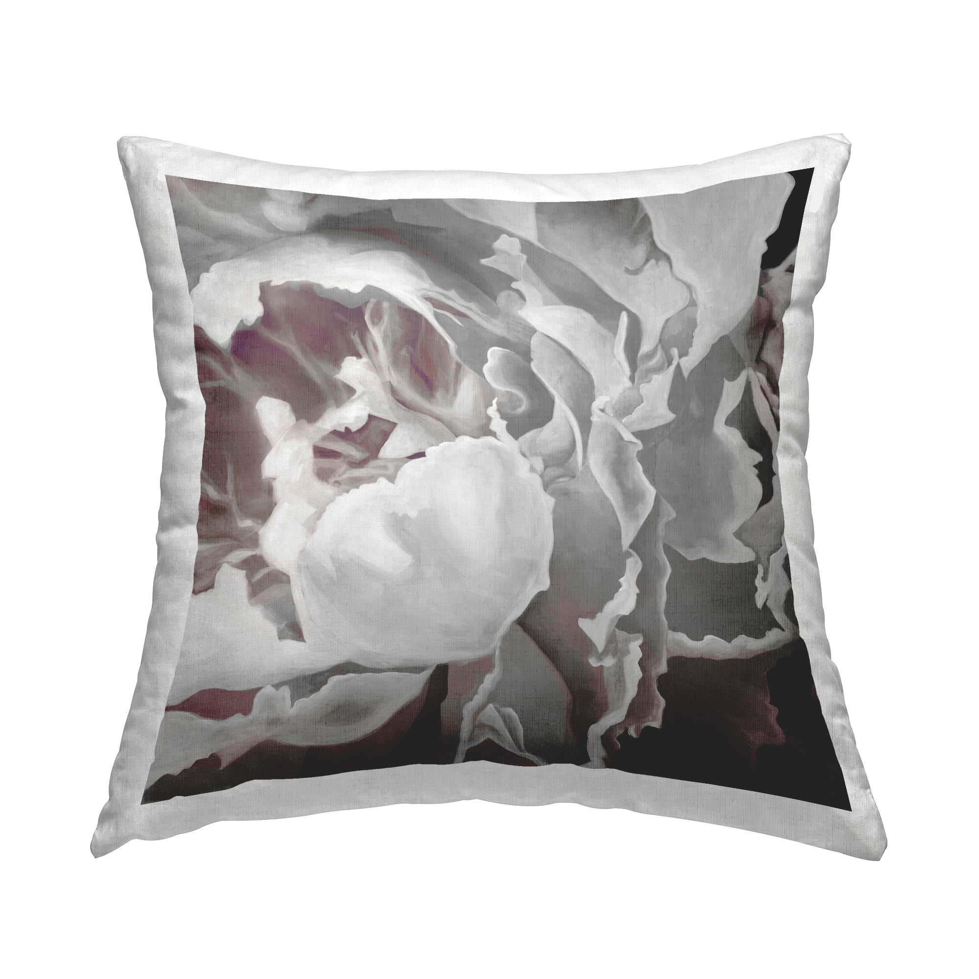 Stupell Industries Contemporary Peony Petals Square Decorative Printed Throw Pillow, 18 x 18