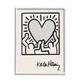 thumbnail image 1 of Stupell Industries Contemporary People Outline Heart Symbol Keith Haring Framed Wall Art, 11 x 14, Design by Ros Ruseva, 1 of 5
