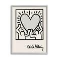 thumbnail image 1 of Stupell Industries Contemporary People Outline Heart Symbol Keith Haring Framed Wall Art, 24 x 30, Design by Ros Ruseva, 1 of 8