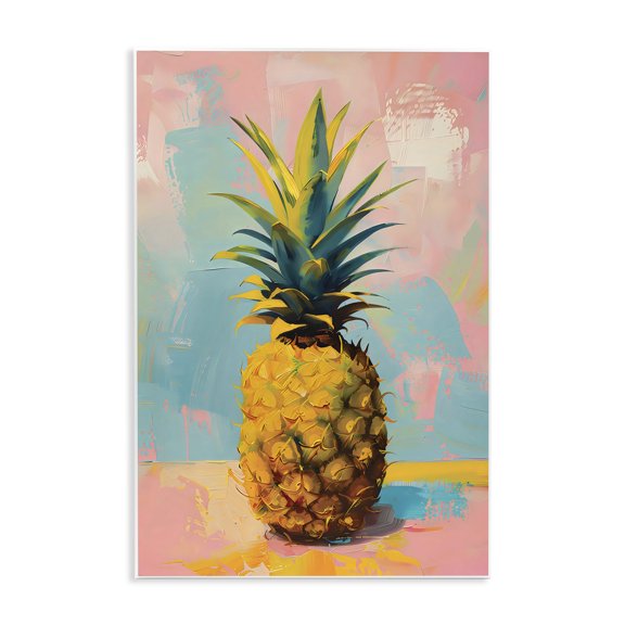 Stupell Industries Contemporary Pineapple Dream over Pink Blue Wall Plaque Art, 10 x 15, by LSR Design Studio