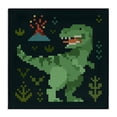 thumbnail image 1 of Stupell Industries Contemporary Pixel Style Dinosaur Canvas Art, 17 x 17, by Victoria Barnes, 1 of 8