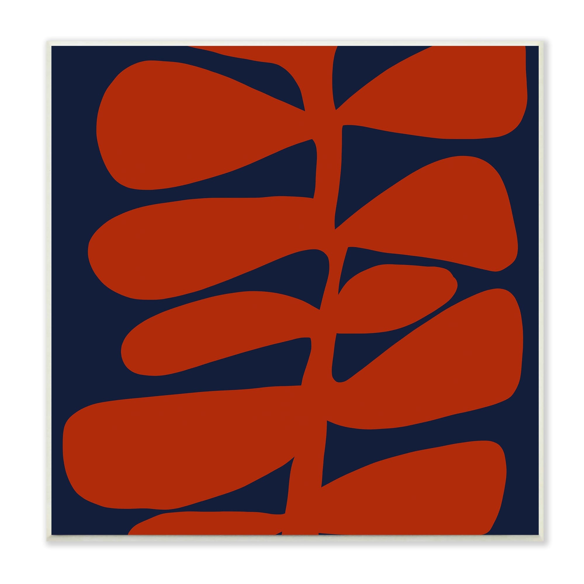 Stupell Industries Contemporary Plant Leaf Close Up Botanical Cutout Silhouette Graphic Art Unframed Art Print Wall Art, Design by Deborah Velasquez