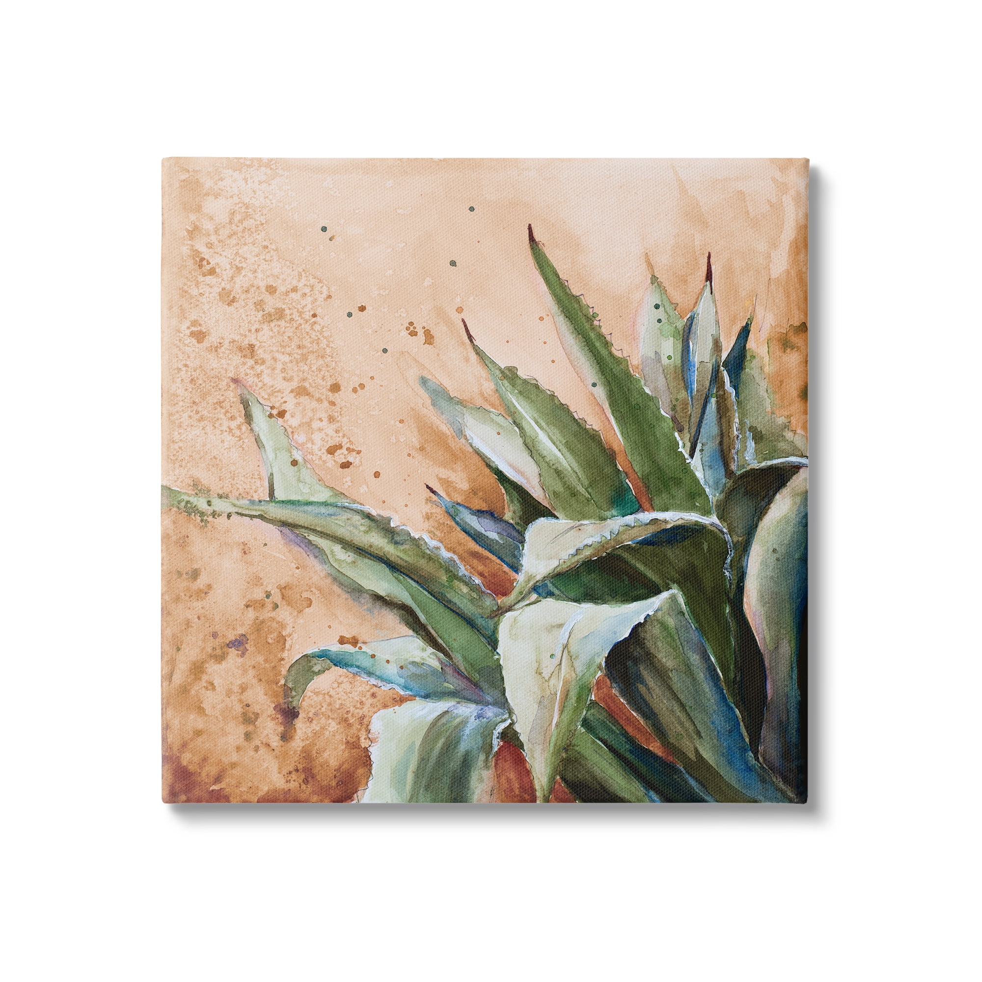 Stupell Industries Contemporary Plant Leaves Close Up Botanical Design Painting Gallery Wrapped Canvas Print Wall Art, Design by Patricia Pinto