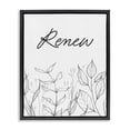 thumbnail image 1 of Stupell Industries Contemporary Renew with Leaf Outlines Black Floating Frame Canvas Art, 17 x 21, by Lettered and Lined, 1 of 8