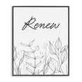 thumbnail image 1 of Stupell Industries Contemporary Renew with Leaf Outlines Black Framed Giclee Art, 11 x 14, by Lettered and Lined, 1 of 8