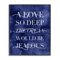 thumbnail image 1 of Stupell Industries Contemporary Romanic Ocean Love Serif Text Watery Background Black Framed Giclee Art, 11 x 14, by Lil' Rue, 1 of 7