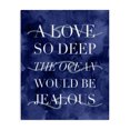 thumbnail image 1 of Stupell Industries Contemporary Romanic Ocean Love Serif Text Watery Background Canvas Art, 30 x 40, by Lil' Rue, 1 of 7