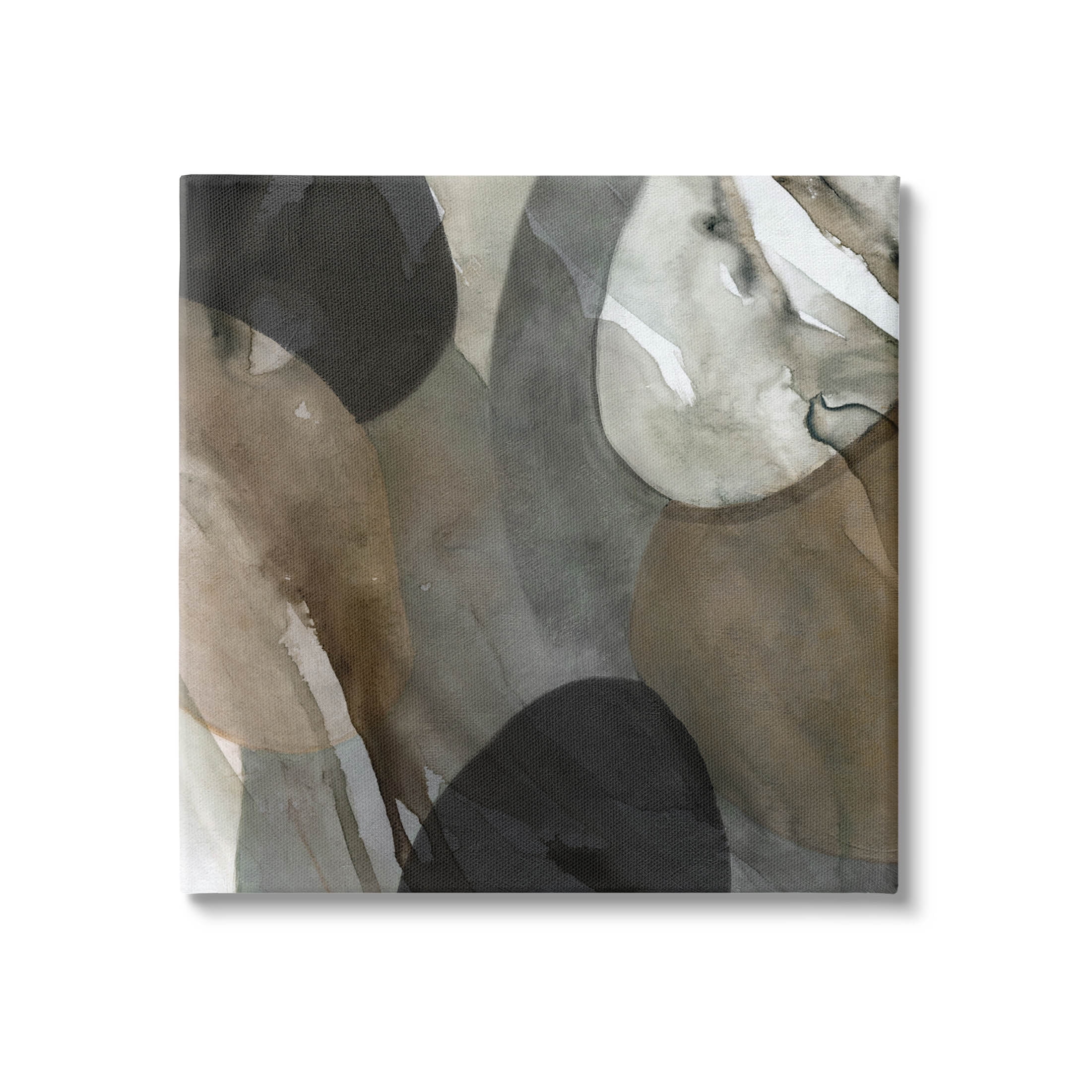 Stupell Industries Contemporary Round Layered Shapes Painting Gallery Wrapped Canvas Print Wall Art, Design by Carol Robinson