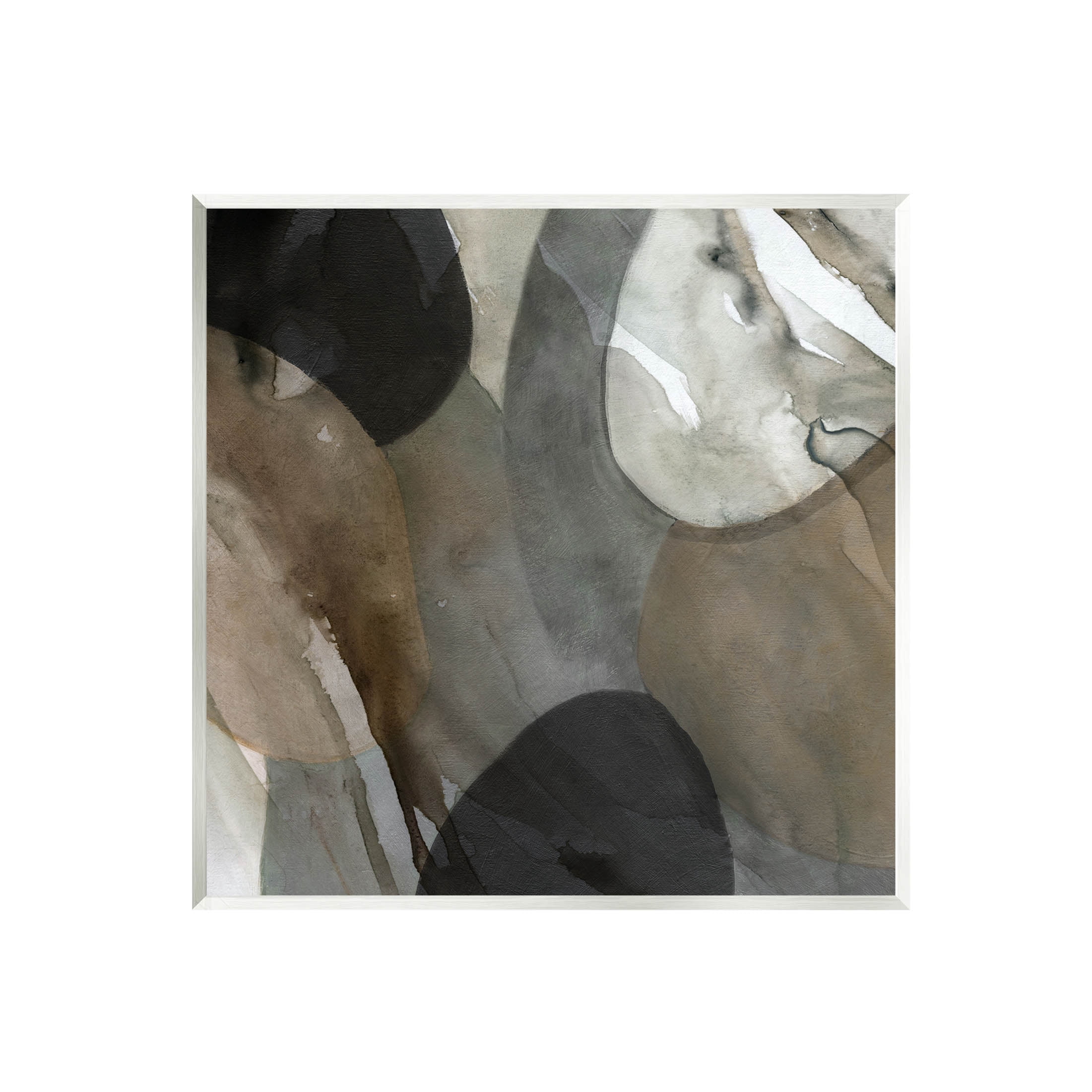 Stupell Industries Contemporary Round Layered Shapes Painting Unframed Art Print Wall Art, Design by Carol Robinson