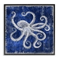 thumbnail image 1 of Stupell Industries Contemporary Rustic Indigo Octopus Black Framed Giclee Art, 12 x 12, by Paul Brent, 1 of 8