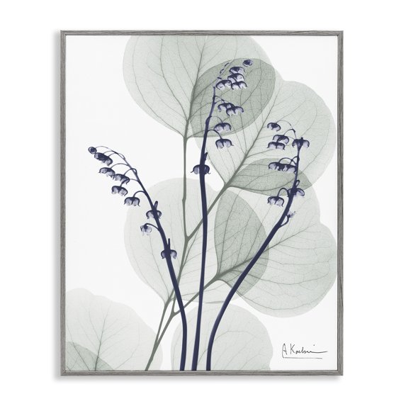 Stupell Industries Contemporary Serene Modern Eucalyptus Gray Framed Giclee Art, 16 x 20, by Albert Koetsier