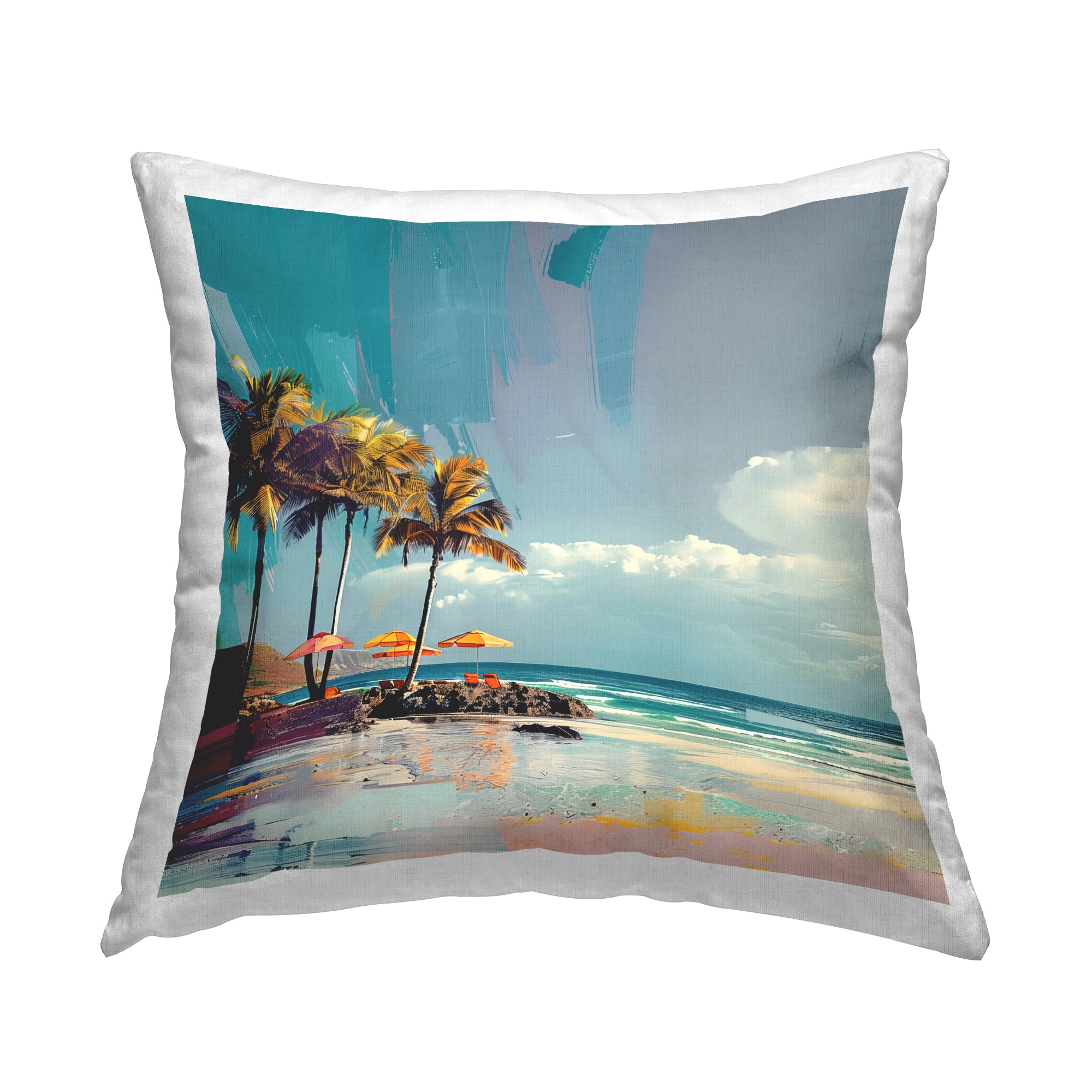 Stupell Industries Contemporary Shoreline Bliss Decorative Printed Throw Pillow Design by Irena Orlov.