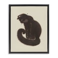 thumbnail image 1 of Stupell Industries Contemporary Sitting Cat Curved Tail Black Floating Frame Canvas Art, 25 x 31, by Grace Popp, 1 of 8
