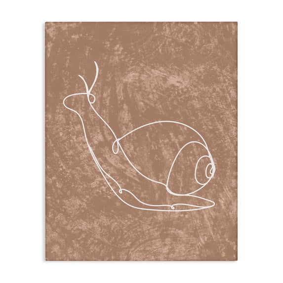 Stupell Industries Contemporary Snail Line Drawing Canvas Art, 16 x 20, by Lil' Rue