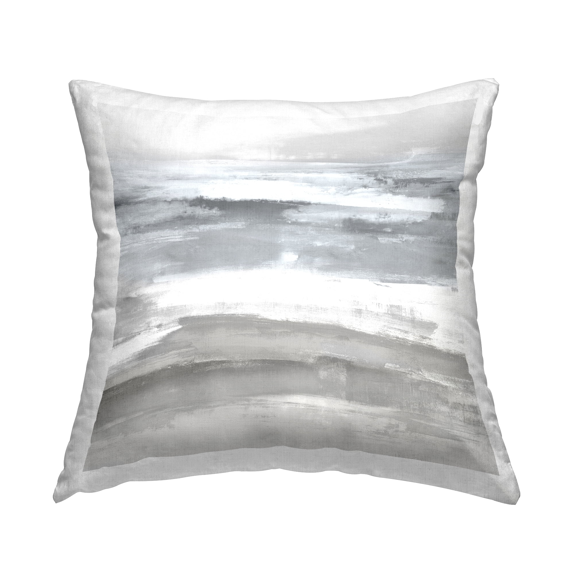 Stupell Industries Contemporary Soft Grey Abstract Printed Throw Pillow Design by Jake Messina