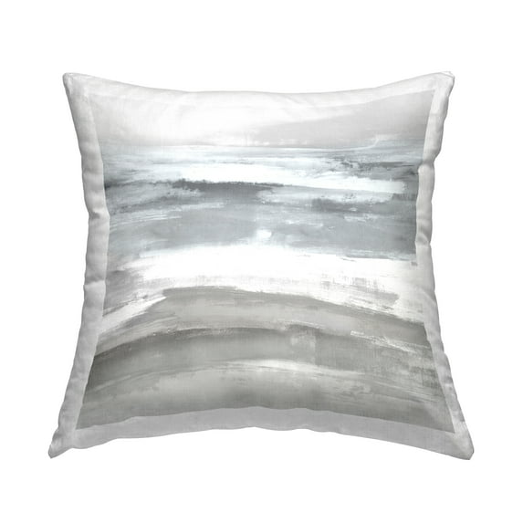 Stupell Industries Contemporary Soft Grey Abstract Printed Throw Pillow Design by Jake Messina