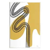 Stupell Industries Contemporary Splatter & Lines Abstract Painting Unframed Art Print Wall Art, 10 x 15